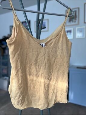 Haute Hippie Mojave Yellow Satin V-Neck Camisole